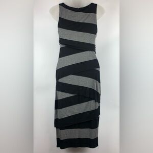 NWT Anthropologie Bailey 44 Black & Gray Lined Sheath Dress - Size XS